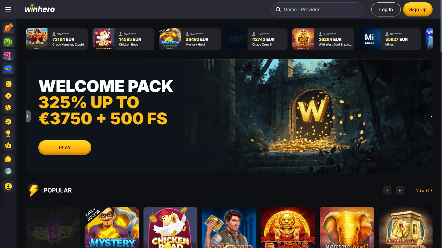 Winhero Casino Nederland image 1